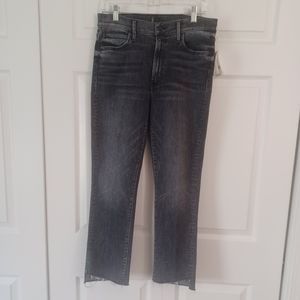 Mother High Waisted Rascal Ankle Step Fray Jeans